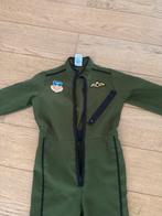 Carnavalspak - leger overall maat 128 (piloot luchtmacht), Ophalen of Verzenden, Zo goed als nieuw, 122 t/m 128, Jongen of Meisje