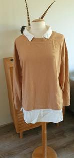 Wibra Trui met Blouse Look Beige Maat 46, Beige, Maat 46/48 (XL) of groter, Ophalen of Verzenden, Zo goed als nieuw
