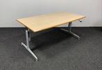 Lensvelt bureau slingerbureau 160x80 cm AANBIEDING, Ophalen of Verzenden, In hoogte verstelbaar, Zo goed als nieuw, Bureau