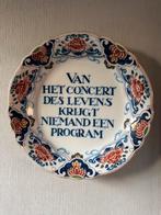Makkum Aardewerk Bord met Spreuk, Ophalen