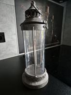 Windlicht brocant, 25 tot 50 cm, Grijs, Ophalen of Verzenden, Zo goed als nieuw