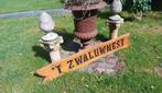 Uithangbord houten naambord, gestoken letters 135 cm, zwaluw, Ophalen of Verzenden, Huis en Inrichting