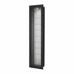 Ikea Bertby wand vitrine hang vitrine kast zwart bruin, Met deur(en), 25 tot 50 cm, Minder dan 50 cm, 150 tot 200 cm
