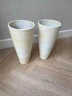 6 leuke bloempotten 40cm hoog 18cm doorsnede, Tuin en Terras, Bloempotten, Rond, Ophalen of Verzenden, Zo goed als nieuw, Minder dan 25 cm