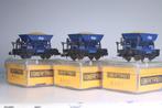 3-delige set zelflossers, blauw, grindlading, NS, Hobby en Vrije tijd, Overige merken, Gelijkstroom, Wagon, Ophalen of Verzenden