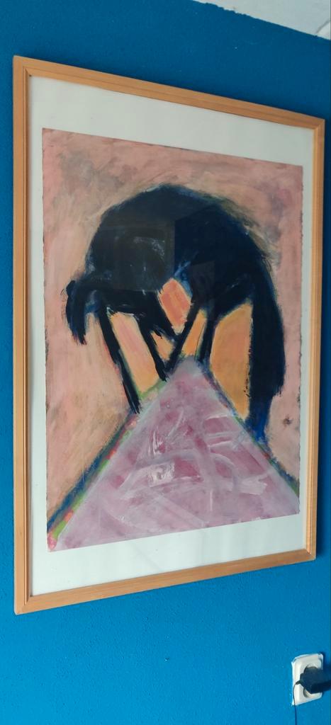 Gouache van Cristien ten Haaf, Antiek en Kunst, Kunst | Schilderijen | Klassiek, Ophalen of Verzenden