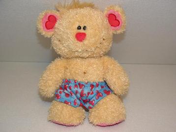 DEPESCHE DIDDL LOLLI LOVE BEAR BEER PLUCHE GEEL RODE HARTJES beschikbaar voor biedingen