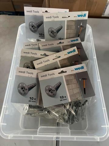 Wedi Tools Metaalplug 80mm 90 stuks Nieuw! partij zie foto’s beschikbaar voor biedingen