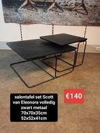 Nieuwe salontafel set Scott van Eleonora zwart metaal €140, Ophalen, ., Nieuw, .