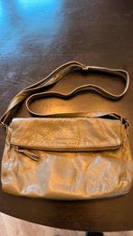 Zacht Leren hand/schoudertas, Sieraden, Tassen en Uiterlijk, Tassen | Schoudertassen, Zo goed als nieuw, Leer, Groen, Ophalen