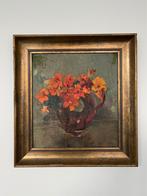 Olieverf schilderij bloemen in pot | incl. lijst, Antiek en Kunst, Kunst | Schilderijen | Klassiek, Ophalen of Verzenden