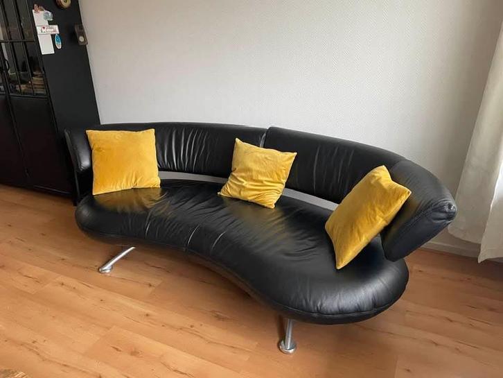 Leren bank en diverse andere meubels, Huis en Inrichting, Banken | Sofa's en Chaises Longues, Zo goed als nieuw, 75 tot 100 cm