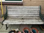 Houten tuinbank met metalen frame, Tuin en Terras, Ophalen of Verzenden, Gebruikt, Hout, Schommelbank