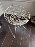 Originele Pastoe kruk van wit draadmetaal, Ophalen, Gebruikt, Staal