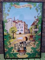 groot authentiek reclamebord Fischer, Verzamelen, Biermerken, Ophalen of Verzenden, Nieuw, Reclamebord, Plaat of Schild, Overige merken