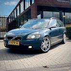 Volvo V50 2.5 T5 2005 Blauw Summum, Auto's, Volvo, Voorwielaandrijving, 74 €/maand, Beige, Blauw