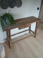 Sober teakhouten sidetable - 120cm breed, Antiek en Kunst, Ophalen