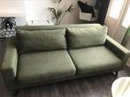 Bank stof gemêleerd olijfgroen, Huis en Inrichting, Banken | Bankstellen, Ophalen, Gebruikt, 75 tot 100 cm, Stof