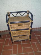 Laden kastje, vintage, rotan, Huis en Inrichting, Overige materialen, Gebruikt, 3 of 4 laden, Minder dan 100 cm
