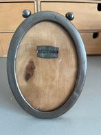 Art Deco fotolijstje, nikkel, vintage ovaal, 16 x 11,5 cm, Ophalen