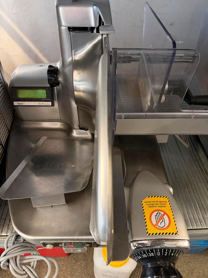 Berkel 834S Snijmachine met Weegschaal & Voetplaat, Huis en Inrichting, Keuken | Keukenbenodigdheden, Gebruikt, Ophalen of Verzenden