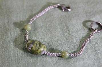Jaspis-jade armband - Groene steen