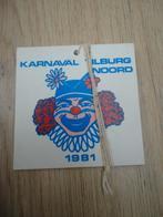 Carnavals embleem Tilburg Noord Kruikenstad 1981, Ophalen of Verzenden, Gebruikt, Versiering, Carnaval