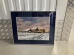 schilderij achter glas, winters tafereel, schilderij, Ophalen of Verzenden, Minder dan 50 cm, Schilderij, Minder dan 50 cm