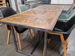 Riviera Maison Le Bar American Dining Table eettafel 220 x 9, Ophalen, 200 cm of meer, 50 tot 100 cm, Metaal