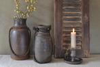 Oude houten Himachal pot Nepalese kruik, Huis en Inrichting, Woonaccessoires | Vazen, Ophalen, Overige materialen, Gebruikt, Overige kleuren
