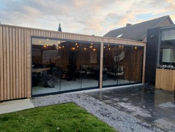 Glazen schuifwand deuren Glazen wanden Glazenschuifwand  beschikbaar voor biedingen