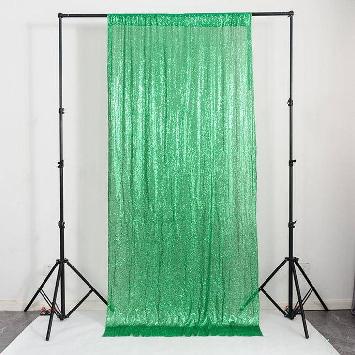 Groen Glitter Gordijn / Pailletten Achtergrond Feest Party, Huis en Inrichting, Stoffering | Gordijnen en Lamellen, Nieuw, Groen