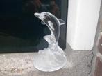 Dolfijn van glas glazen beeld kristallen kristal beeldje, Antiek en Kunst, Antiek | Glas en Kristal, Ophalen of Verzenden