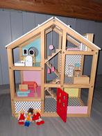 HEMA Houten Poppenhuis - Gemeubileerd, Kinderen en Baby's, Speelgoed | Poppenhuizen, Ophalen, Poppenhuis