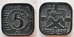 Vierkante 5 cent 1943 Zink, Postzegels en Munten, Munten | Nederland, Verzenden, Koningin Wilhelmina, 5 cent
