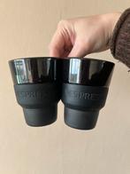 Set van 2 Nespresso Touch koffie mokken mug size zwart, Ophalen of Verzenden, Zo goed als nieuw