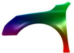 Spatbord links voor Peugeot 508 2010-2014 Gespoten in gewens, Verzenden, Nieuw, Spatbord, Links