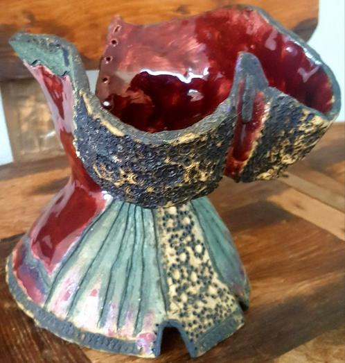 Keramiek corset kunstwerk beeld sculptuur uniek, Antiek en Kunst, Antiek | Keramiek en Aardewerk, Ophalen of Verzenden