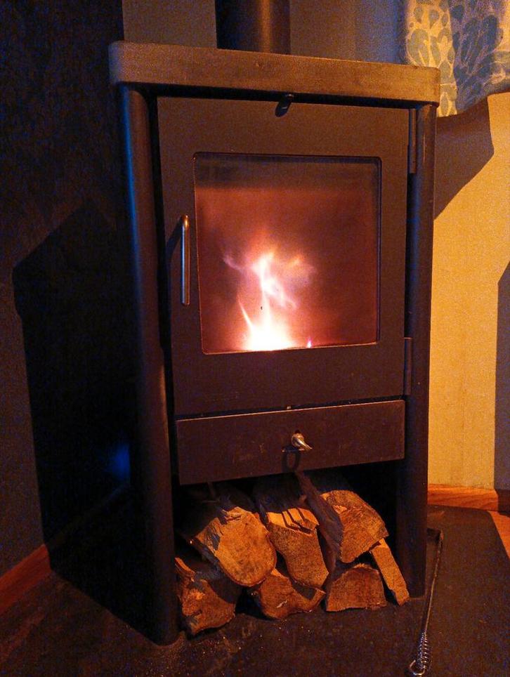 Zeer goede Wiking Logic, Huis en Inrichting, Kachels, Gebruikt, Vrijstaand, Houtkachel, Hout, Ophalen