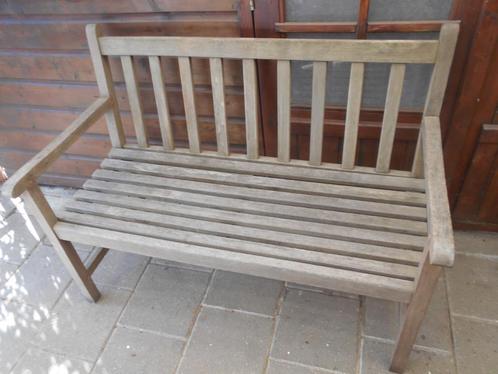 leuk teakhouten tuinbankje 122x63x91cm heeft droog gestaan, Tuin en Terras, Tuinbanken, Gebruikt, Teakhout, Ophalen