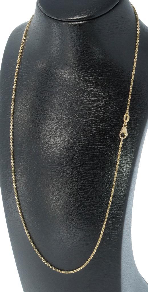 Ankerschakel 14 karaats gouden dames ketting 42cm collier, Sieraden, Tassen en Uiterlijk, Kettingen, Zo goed als nieuw, Goud, Goud