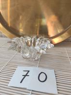 Kristallen waxinelichtje met Bloemmotief, Antiek en Kunst, Antiek | Glas en Kristal, Ophalen of Verzenden