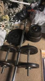Gewichten en halters voor sporten fitness, Ophalen of Verzenden, Zo goed als nieuw, Halterset