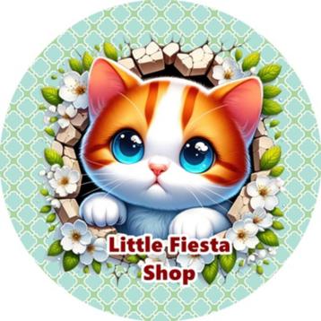 LF6121 ouwel kitten 20x4,7cm eetbare cupcake rondjes vers  beschikbaar voor biedingen