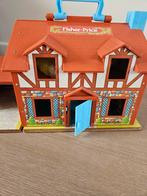 Fisher Price Tudor Huis met Familie Vintage jaren 70, Ophalen of Verzenden, Gebruikt, Speelset