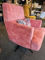 Roze velours fauteuil NICO passe-partout, Huis en Inrichting, Fauteuils, Ophalen, Nieuw