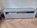 Mooi TV meubel grijs 150 breed, Ophalen, 100 tot 150 cm, Zo goed als nieuw, Minder dan 100 cm
