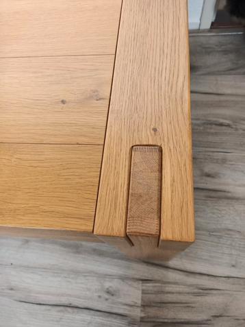 Hoektafel massief eiken 
