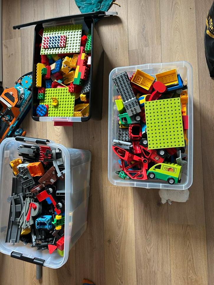Grote partij Duplo inclusief treinbaan, knikkerbaan, Kinderen en Baby's, Speelgoed | Duplo en Lego, Gebruikt, Duplo, Losse stenen