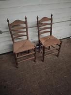 Vier antieke stoelen met rieten zitting, Ophalen of Verzenden